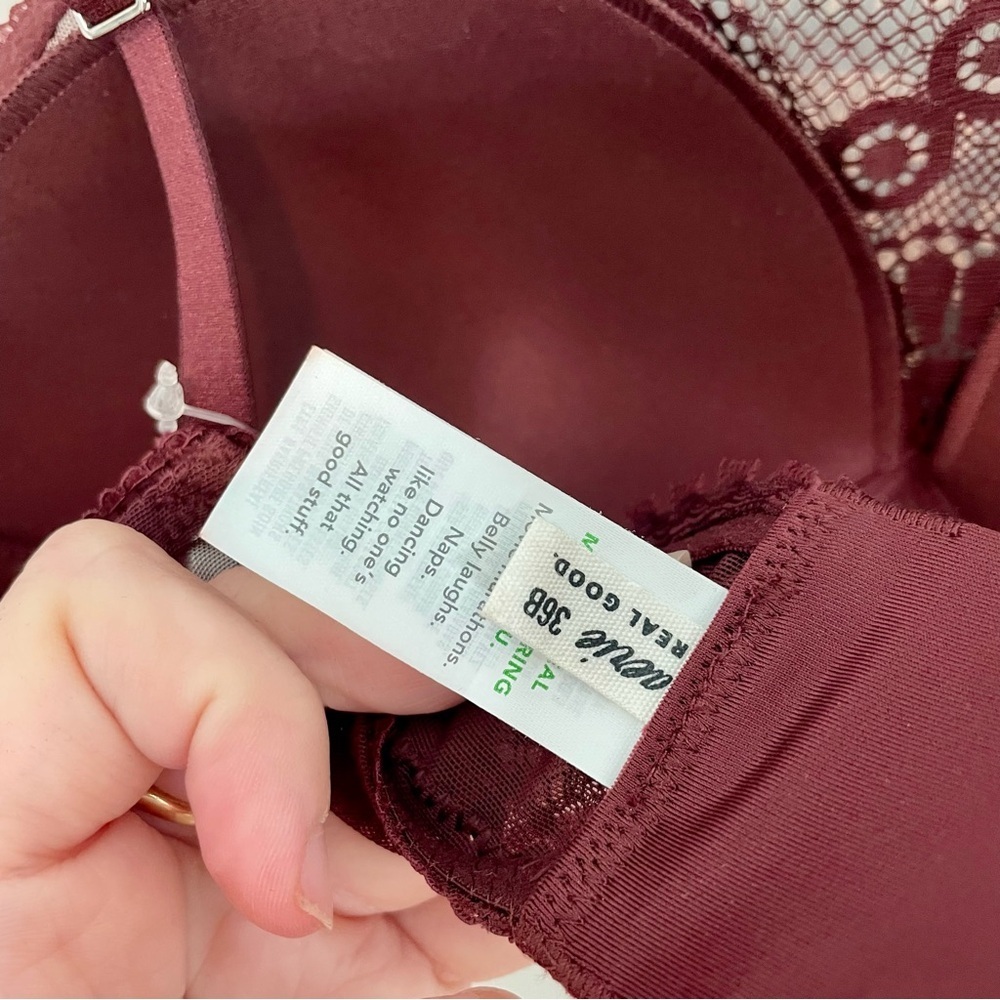 Aerie Real PowerWireless Push Up Joy Lace Bra - Picture 8 of 9